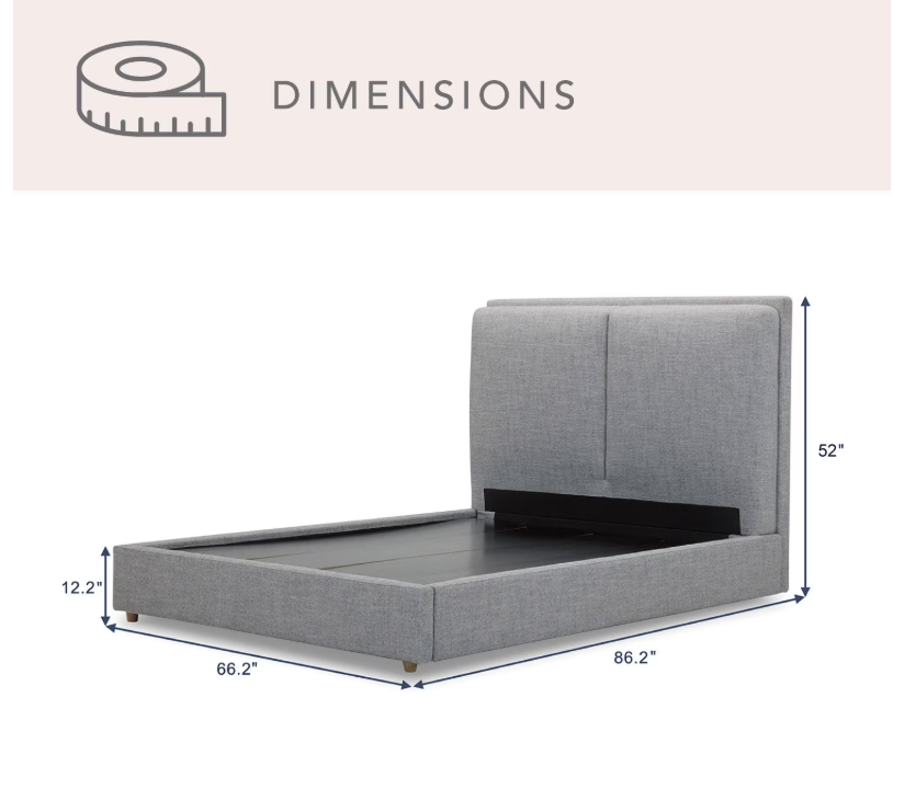 Becki Owens Harper Upholstered Queen Bed Frame
