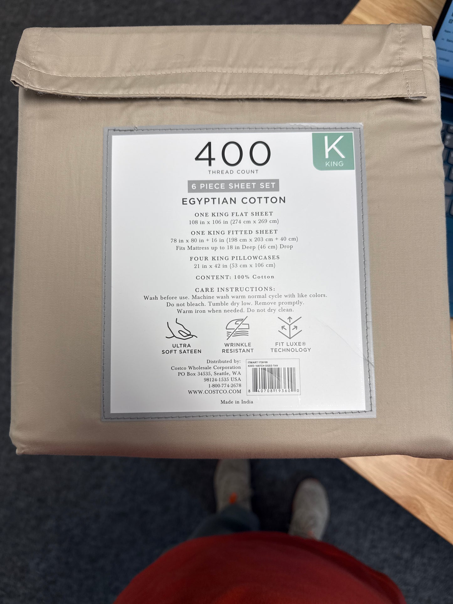 Hotel Signature King Egyptian Cotton 400 Count Various Colors