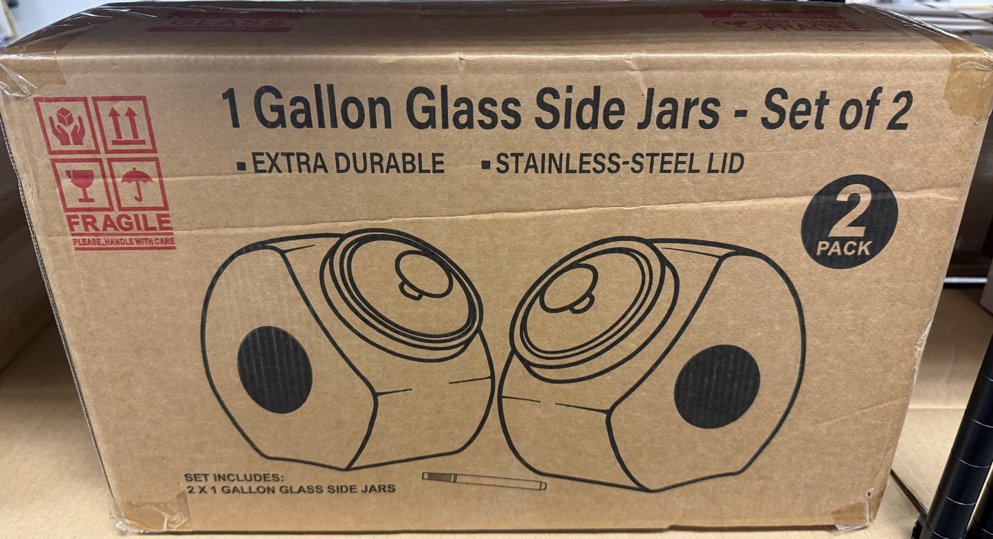 1 Gallon Glass Jars 2 Pack