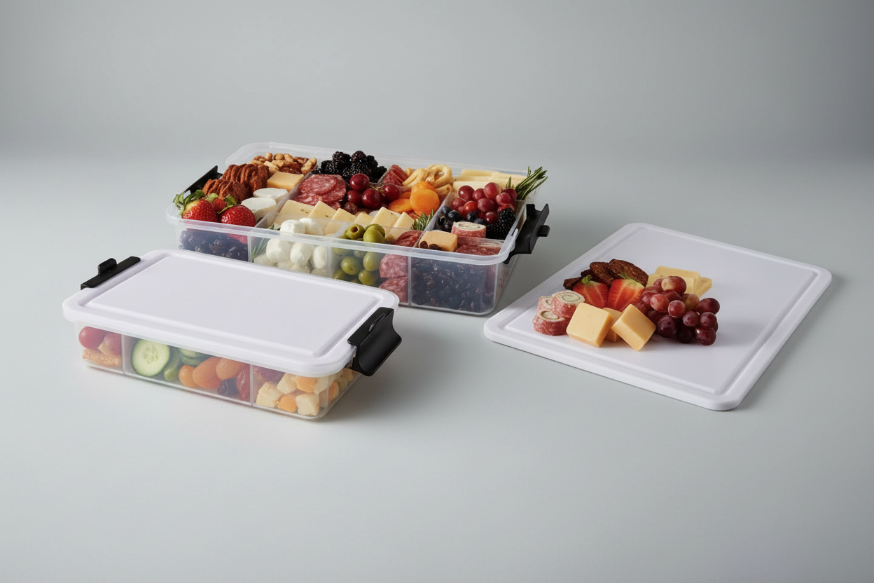 Sabatier Snacklebox 2-piece Set with Cutting Board Lids