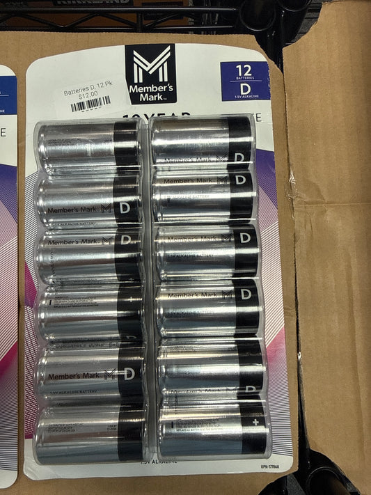 Batteries D, 12 Pk