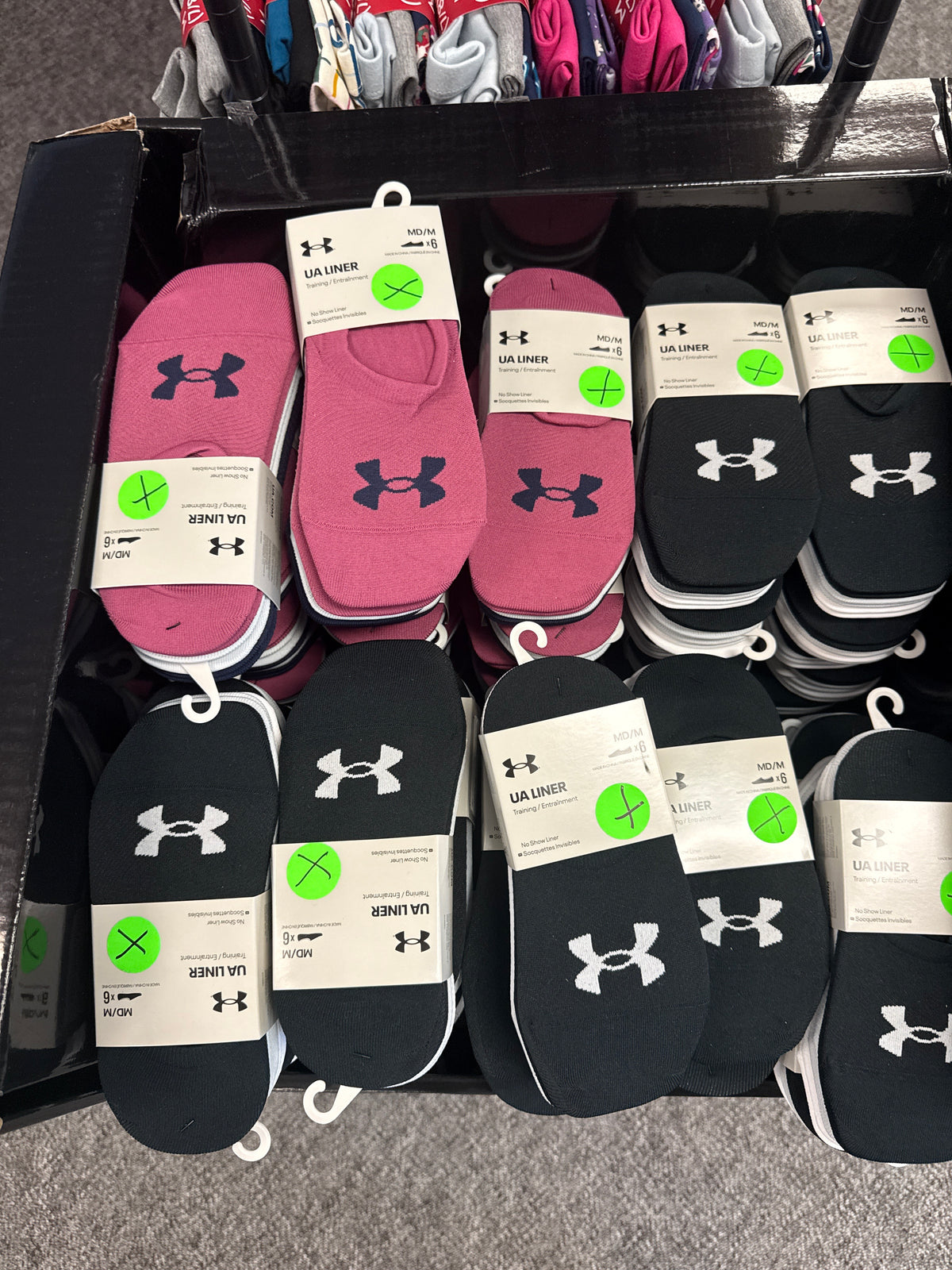 UA 6 pk Liner Socks