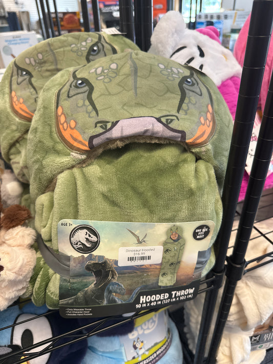 Dinosaur Hooded Throw