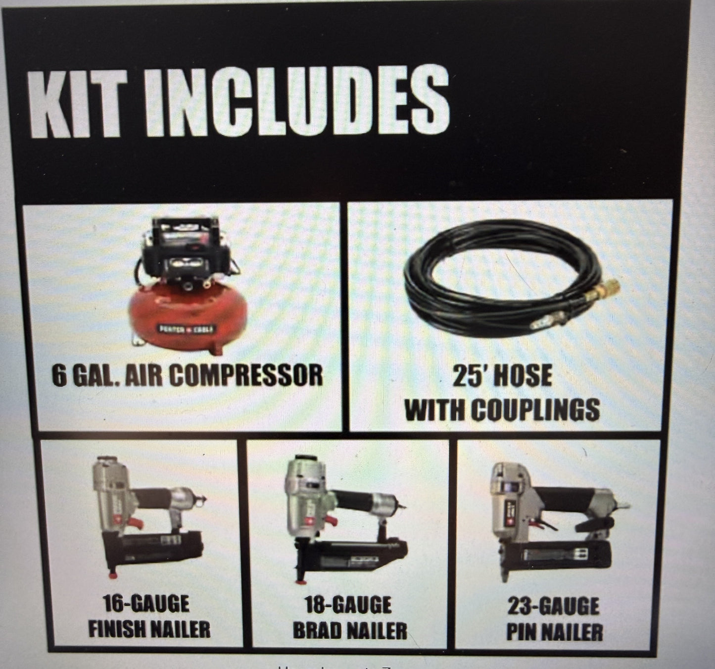 Compressor 6 Gal. with 3 Nailers