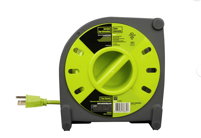 Masterplug 40ft Cord Reel 10A 16AWG