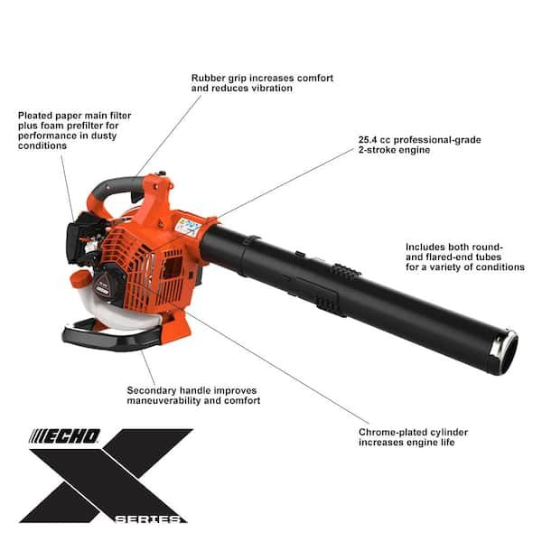 Echo Blower 172 MPH 456 CFM 25.4 cc Gas 2-Stroke X Series Handheld Leaf