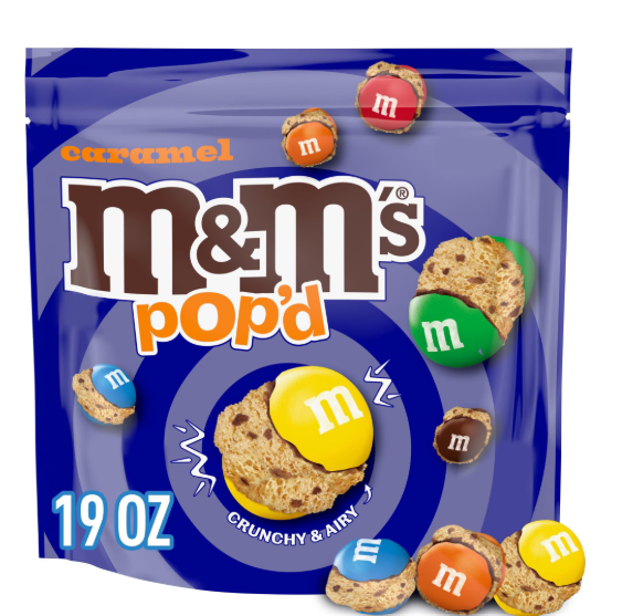 M&M'S Pop'd Caramel Crunchy & Airy Milk Chocolate Candy, 19 oz.