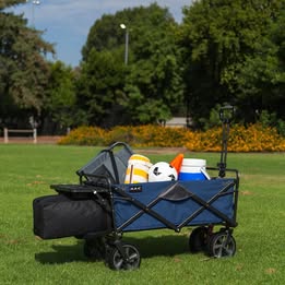 Mac Sports Folding Wagon with Tailgate and Table
