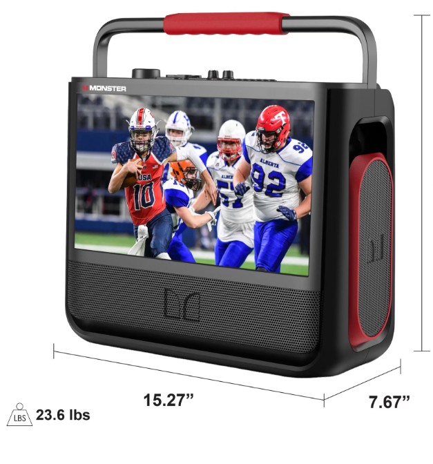 Monster Vision 3rd Generation 15.6" Portable Video Bluetooth Speaker