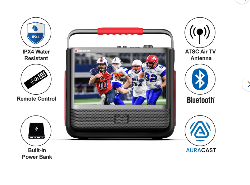 Monster Vision 3rd Generation 15.6" Portable Video Bluetooth Speaker