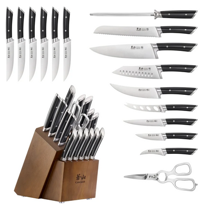 OLYMPUS Series 17-Piece Knife Block Set, Forged German Steel