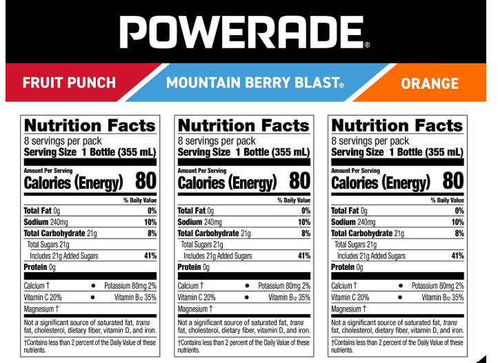 POWERADE Variety Pack Sports Drink, 12 fl. oz., 24 pk.