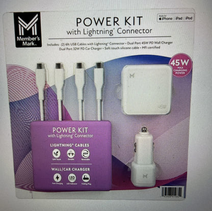 MM 45W Lightning PD Charger & Cable Kit