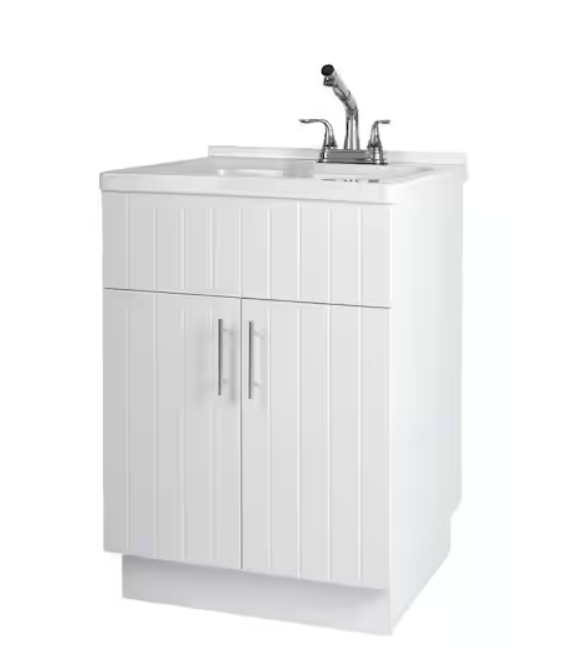 Shaker Laundry cabinet kit with pull-out faucet