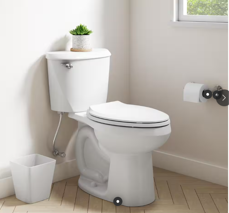 American Standard Reliant 12 in. Rough In 2-Piece 1.28 GPF Single Flush Elongated Toilet with Slow Close Seat in White