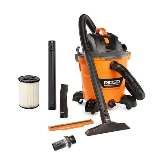 12 Gal. 5.0 Peak HP NXT Shop Vacuum HD1200 Wet Dry Vac with General Debris Filter, Hose, Wands,