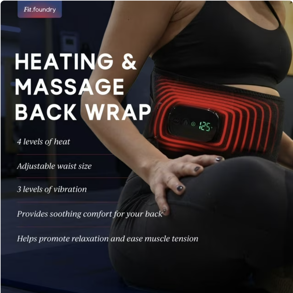 Fit Foundry 4-in-1 Heat & Massage Recovery Pack for Relief