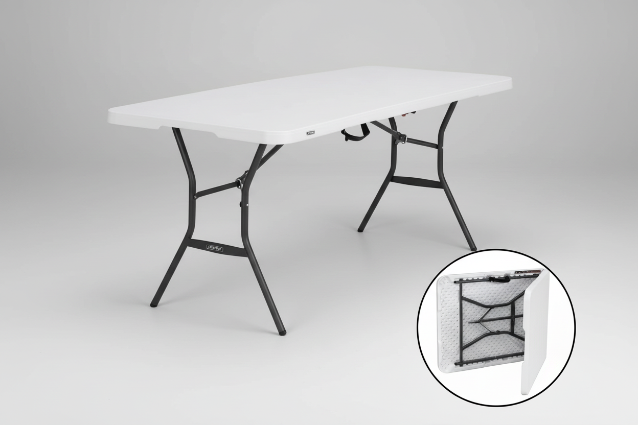 Lifetime 6-Foot Fold-In-Half Table