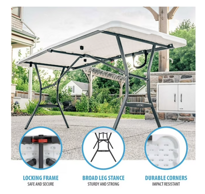 Lifetime 6-Foot Fold-In-Half Table