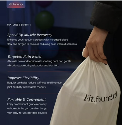 Fit Foundry 4-in-1 Heat & Massage Recovery Pack for Relief