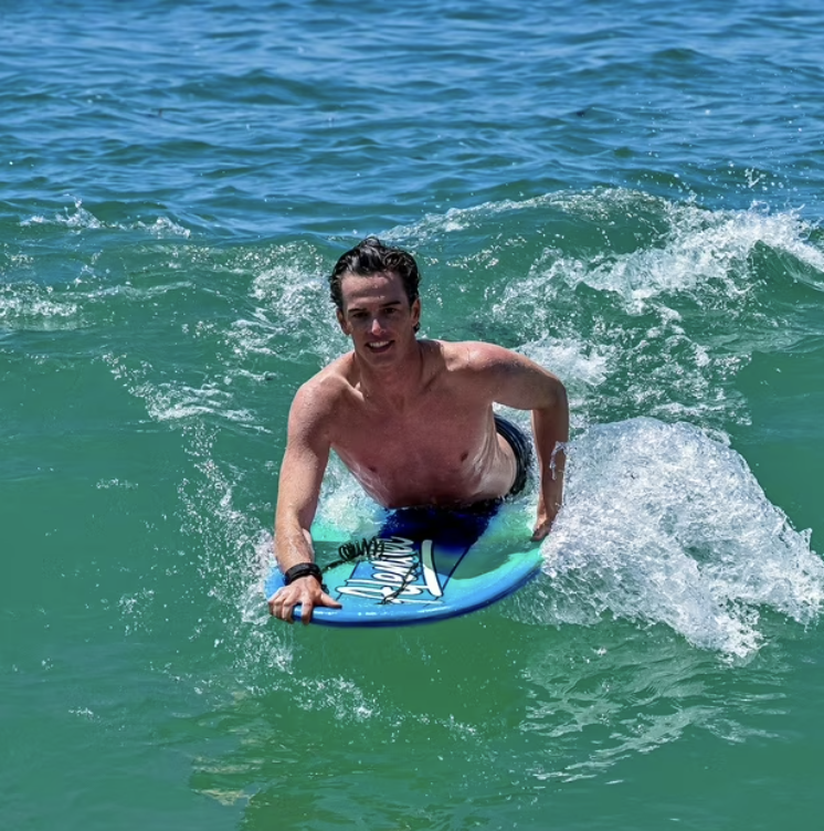 Alendec Hyperwing Hybrid Water Snow Board Sled, 42.5" with Coil Leash