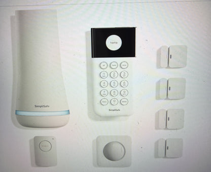 SimpliSafe 8 Piece Wireless Home Security System - Optional 24/7 Professional Monitoring - No Contract - Compatible with Alexa and Google Assistant , White