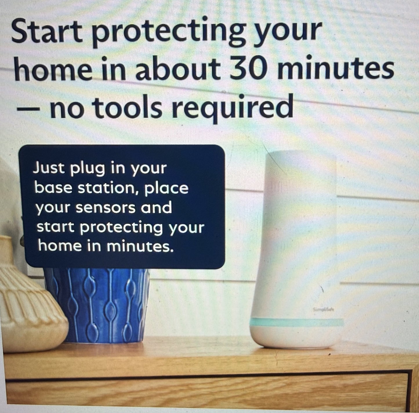 SimpliSafe 8 Piece Wireless Home Security System - Optional 24/7 Professional Monitoring - No Contract - Compatible with Alexa and Google Assistant , White