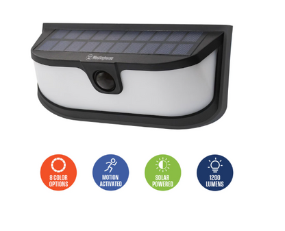 Westinghouse 1200 Lumen Solar LED Motion Activated Color Changing Wall Lights with Remote, 2 Pack