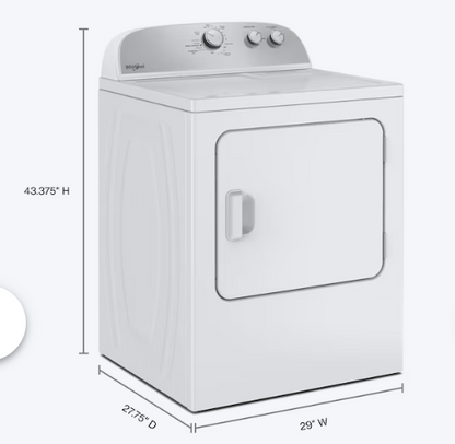 Whirlpool High Efficiency Agitator Large ( 3.8-cu ft ) Top-Load Washer ( White ) and Whirlpool AutoDry System 7-cu ft Vented Electric Dryer ( White )