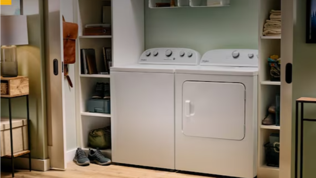 Whirlpool High Efficiency Agitator Large ( 3.8-cu ft ) Top-Load Washer ( White ) and Whirlpool AutoDry System 7-cu ft Vented Electric Dryer ( White )