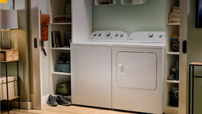 Whirlpool High Efficiency Agitator Large ( 3.8-cu ft ) Top-Load Washer ( White ) and Whirlpool AutoDry System 7-cu ft Vented Electric Dryer ( White )