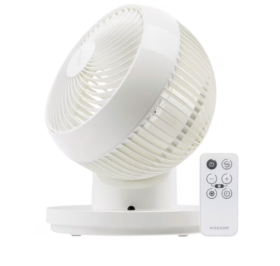 Woozoo 360 Degree Oscillating Personal Fan, White