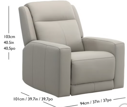 Wren Zero Gravity Power Leather Recliner with Power Headrest