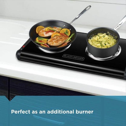 BLACK+DECKER 2-Burner Hot Plate DB1002B
