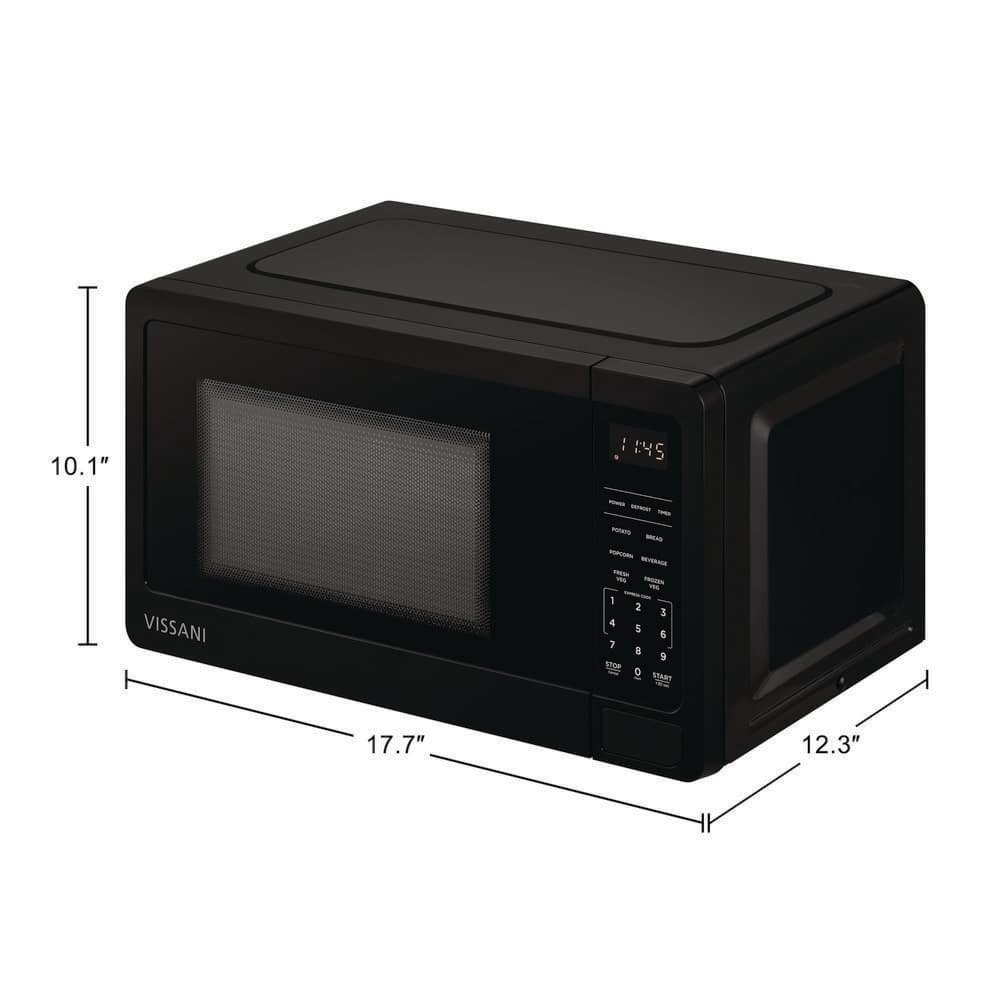 Vissani 0.7 cu. ft. Countertop Microwave in Black