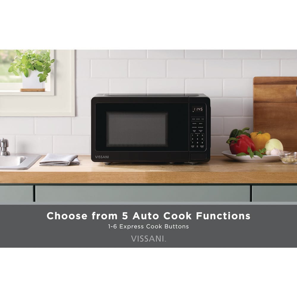 Vissani 0.7 cu. ft. Countertop Microwave in Black