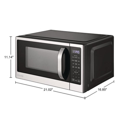 Vissani 1.1 cu. ft. Countertop Microwave, Stainless Steel