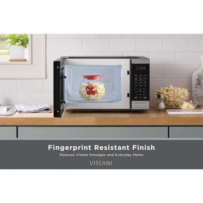 Vissani 0.9 cu. ft. Countertop Microwave, Stainless Steel
